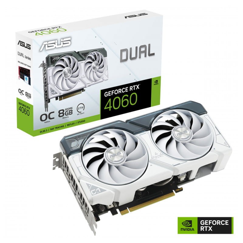 ASUS Dual GeForce RTX 4060 OC 8GB Branco - Placa gráfica - Item