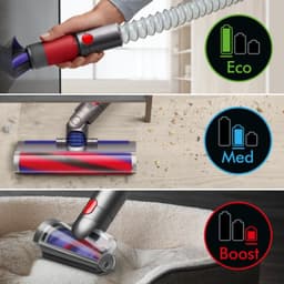 Aspiradora Dyson V12 Origin Níquel con 3 niveles de potencia
