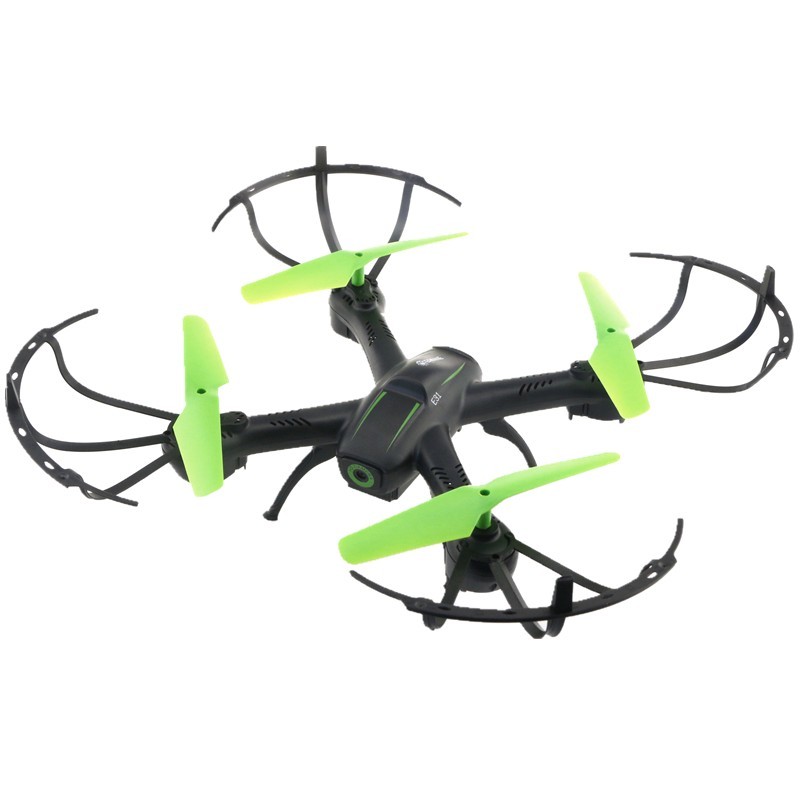 Eachine E31HW FPV WiFi - Cor preta (hélices verdes) - Modo Headless - Retornar para casa - Função FPV - Modo Altitude Hold - Pronto para Voar - Movimento 360º - Giroscópio de 6 eixos - Drone Initiation - Fácil de Controlar