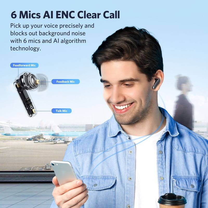EarFun Air 2 NC Preto - Auriculares Bluetooth - Item3