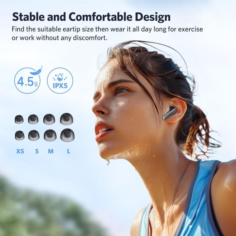 EarFun Air 2 NC Preto - Auriculares Bluetooth - Item6