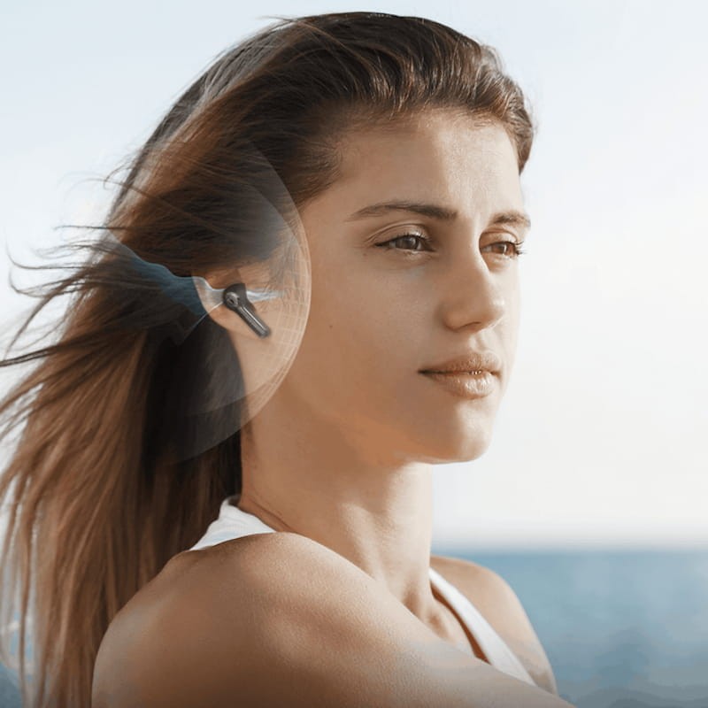 EarFun Air Pro 2 - Auriculares inalámbricos híbridos con cancelación activa  de ruido, auriculares Bluetooth 5.2 con micrófonos, detección intraural