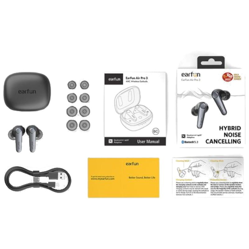 Earfun Air Pro 3 ANC Preto - Fones de Ouvido Bluetooth - Item9