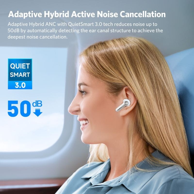 Earfun Air Pro 4 ANC QuietSmart 3.0 Blanc - Casque d'écoute Bluetooth - Ítem1