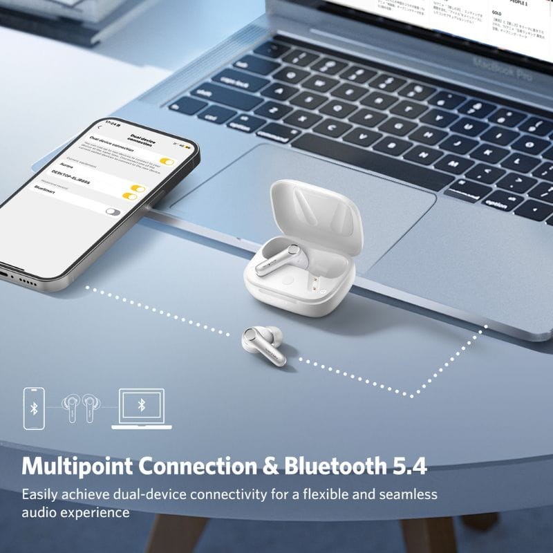 Earfun Air Pro 4 ANC QuietSmart 3.0 Blanc - Casque d'écoute Bluetooth - Ítem7