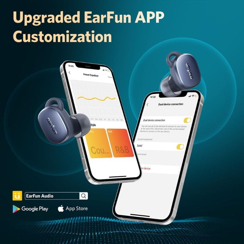 Earfun Free Pro 3 Bleu - Ecouteurs Bluetooth - Ítem8