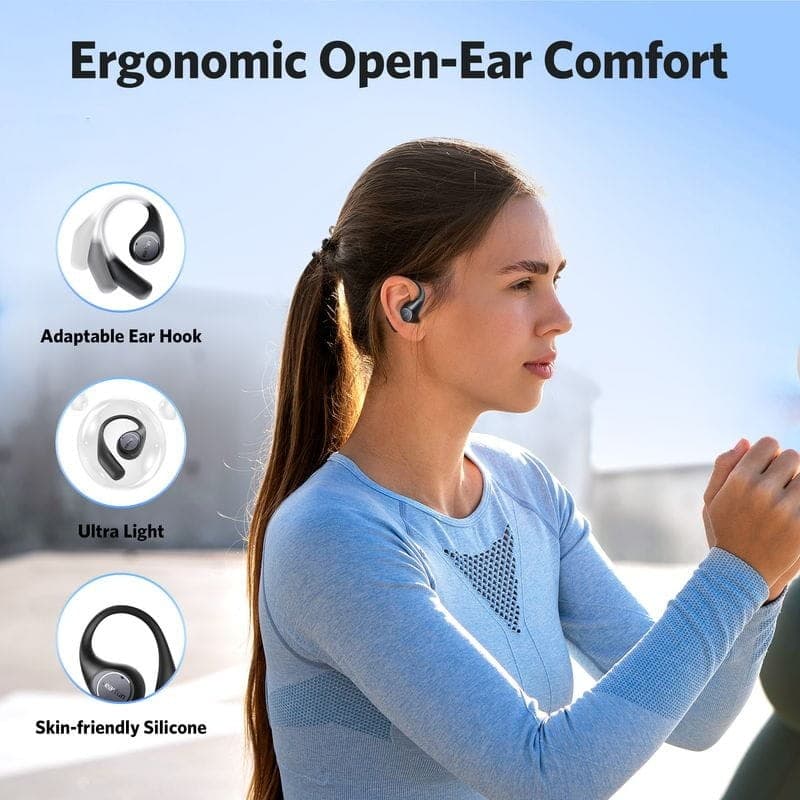 Leve de Earfun OpenJump TWS Preto - Auriculares Bluetooth