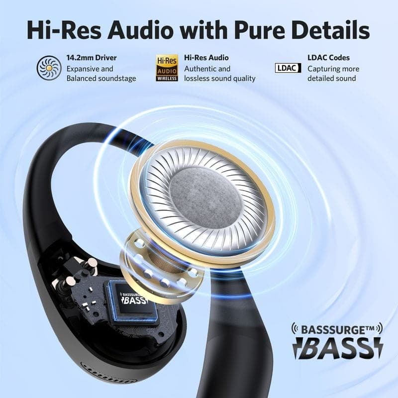 Driver de Earfun OpenJump TWS Preto - Auriculares Bluetooth