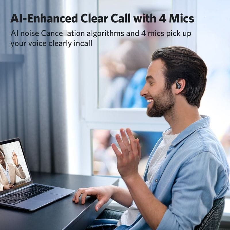Confortável Earfun OpenJump TWS Preto - Auriculares Bluetooth
