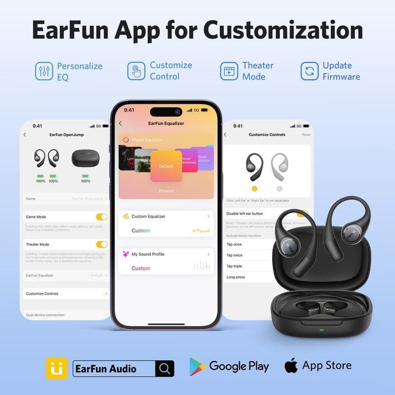 APP de Earfun OpenJump TWS Preto - Auriculares Bluetooth