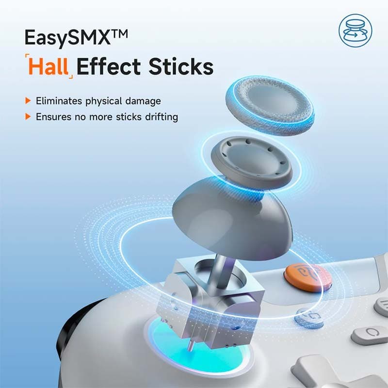 EasySMX X05 Blanc - joysticks avec capteur Hall
