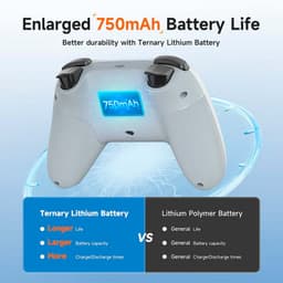EasySMX X05 Blanc - batterie au lithium de 750 mAh