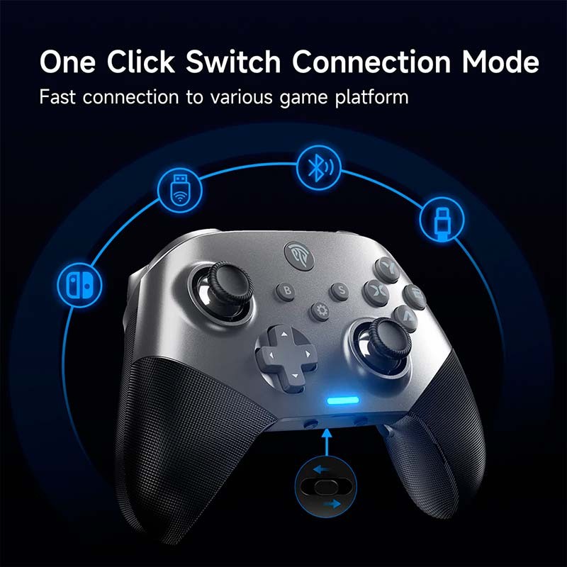 Gamepad EasySMX X10 Prateado - Gamepad para PC, Nintendo Switch e Smartphone (Android e iOS) - Item1