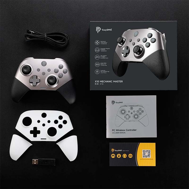 Gamepad EasySMX X10 Prateado - Gamepad para PC, Nintendo Switch e Smartphone (Android e iOS) - Item8