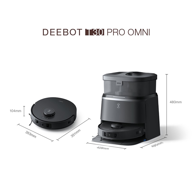 Ecovacs Deebot T30 Pro OMNI Noir avec Base autonettoyant - Aspirateur Robot - Ítem5