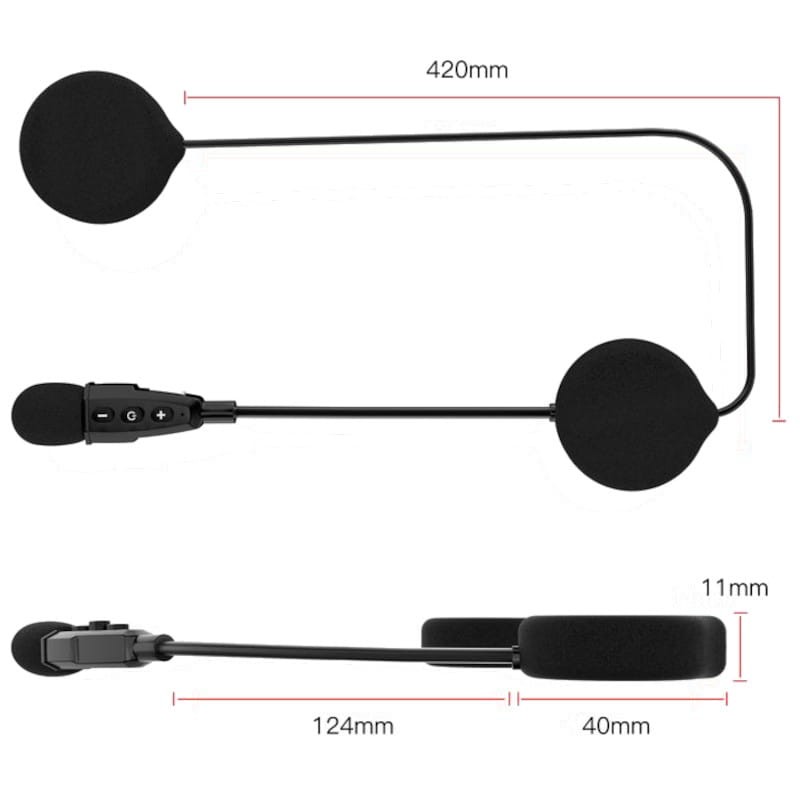 EJEAS E1+ Fones de Ouvido Bluetooth 5.1 para Moto Preto - Item5