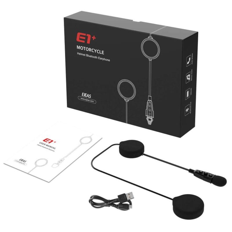 EJEAS E1+ Fones de Ouvido Bluetooth 5.1 para Moto Preto - Item6