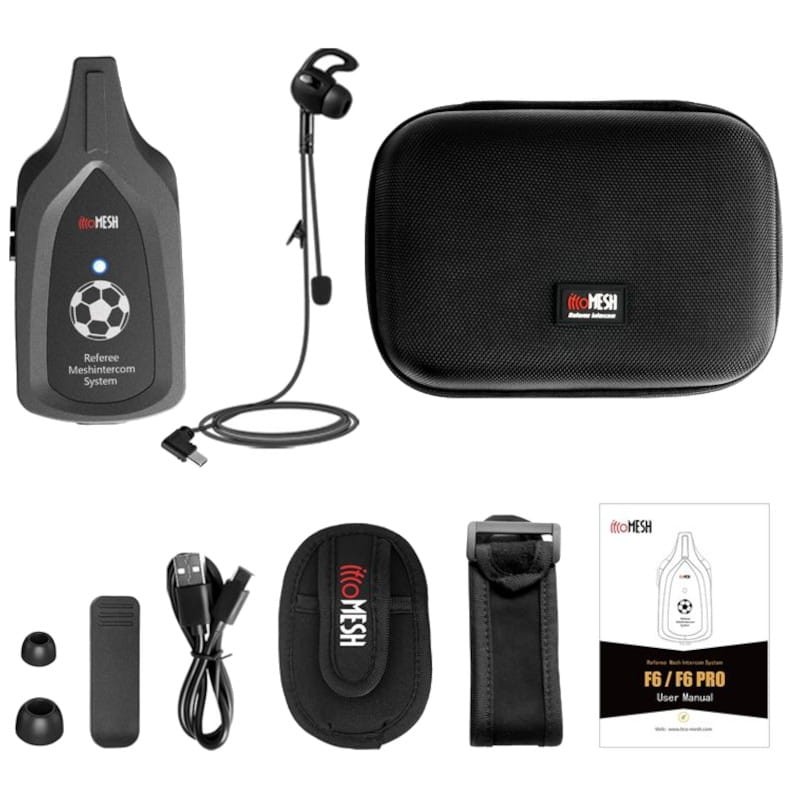 EJEAS F6 Mesh Interphone d'arbitre jusqu'à 6 personnes Bluetooth Noir - Ítem2