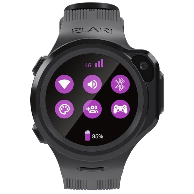 Reloj inteligente 4G con localizador GPS y cámara - para niños - negro