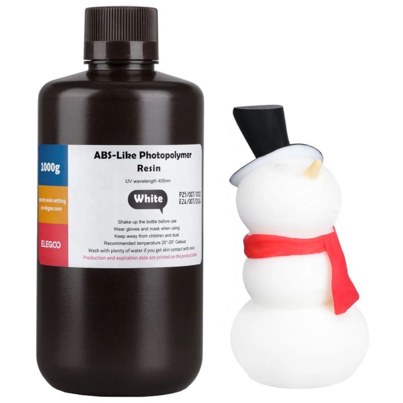 ELEGOO Resina ABS Color Blanco Para Impresoras 3D de Resina LCD - 1KG - Ítem