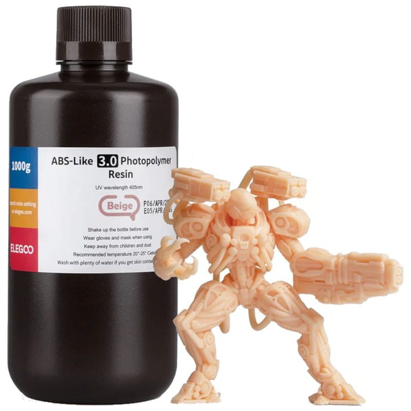 ELEGOO Resina ABS V3.0 Bege para Impressoras 3D de Resina LCD - 1KG - Item