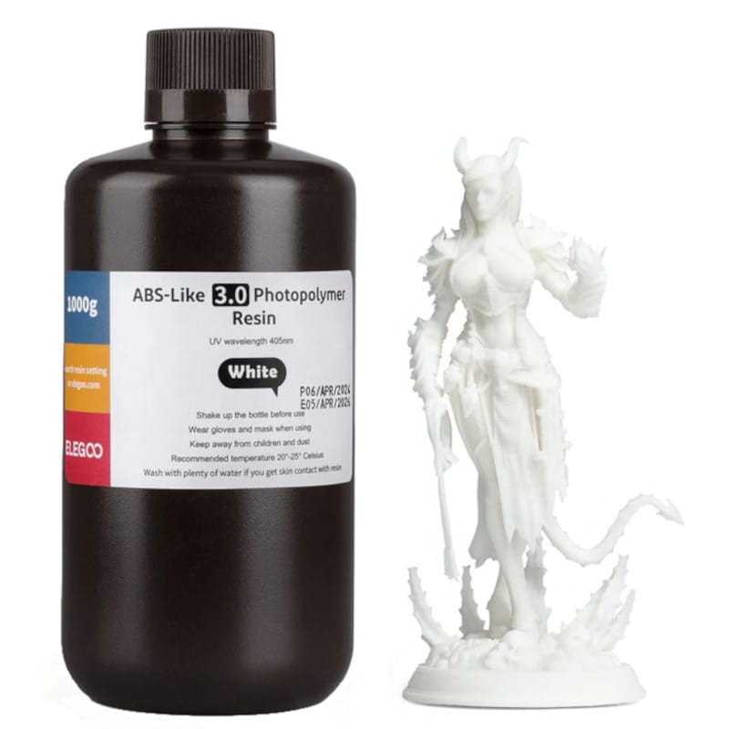 ELEGOO Resina ABS V3.0 Branco para Impressoras 3D de Resina LCD - 1KG - Item