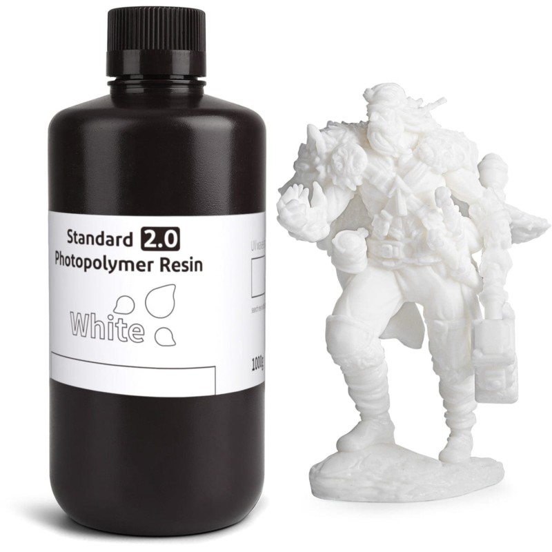 ELEGOO Resina Estándar v2.0 Color Blanco Para Impresoras 3D de Resina LCD - 1KG - Ítem