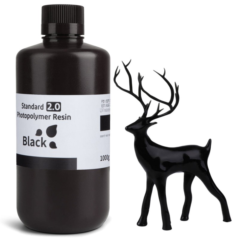 ELEGOO Resina Estándar v2.0 Color Negro Para Impresoras 3D de Resina LCD - 1KG - Ítem