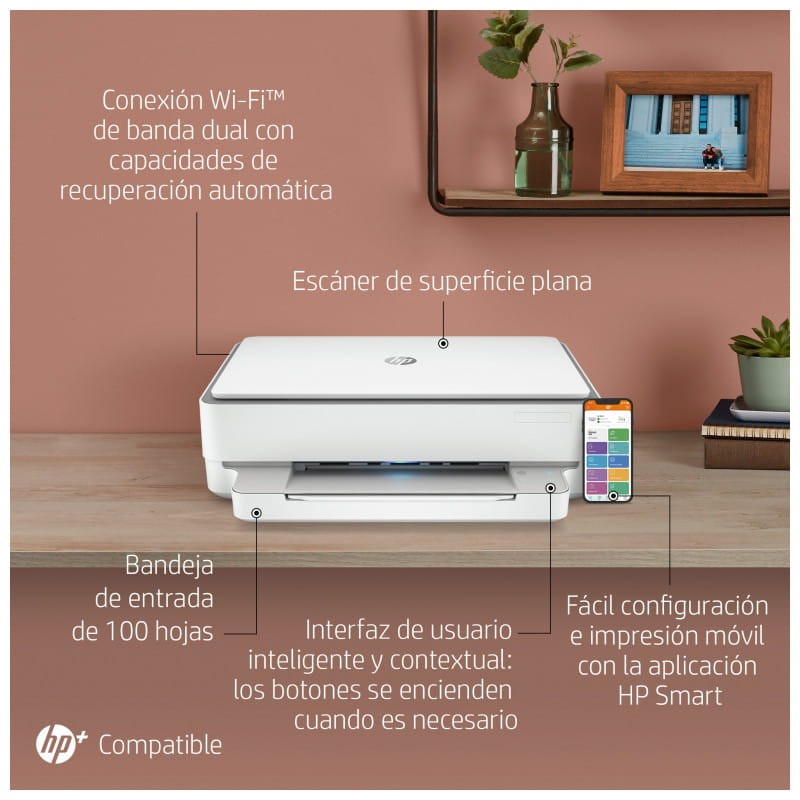 HP ENVY 6020e Tinta a cores Wifi Cinzento, Branco - Impressora de jato de tinta - Item5