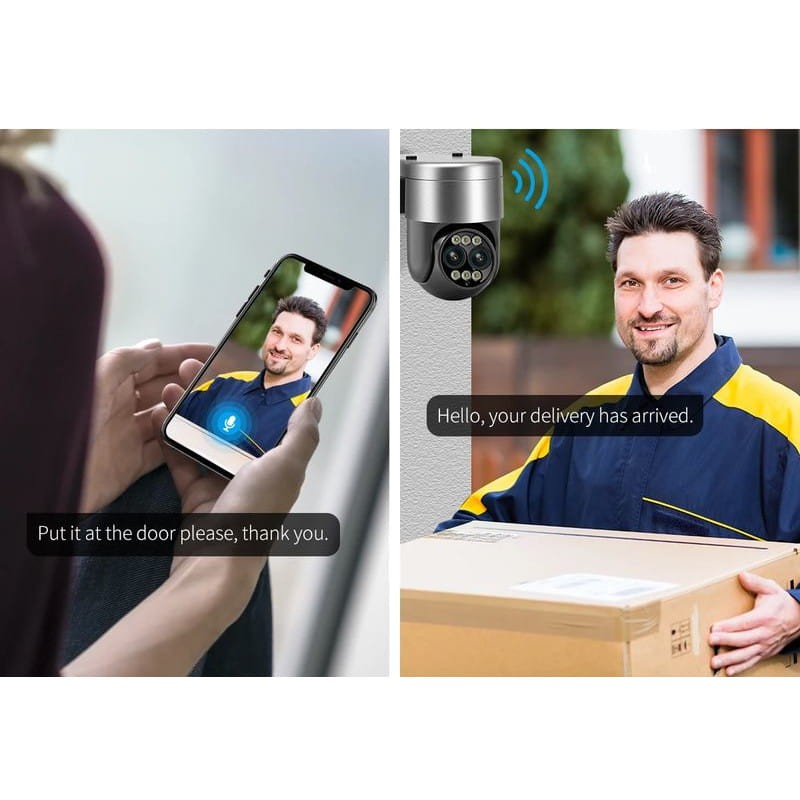 Escam G03 4+4 MP Lente Dupla PTZ 8x Zoom WiFi Cinza - Câmara de Segurança IP - Item5