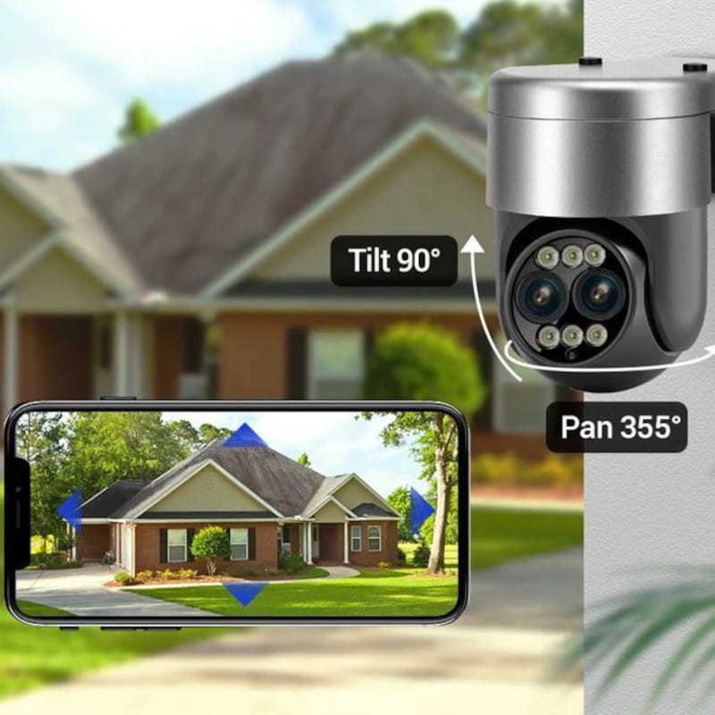 Escam G03 4+4 MP Lente Dupla PTZ 8x Zoom WiFi Cinza - Câmara de Segurança IP - Item6