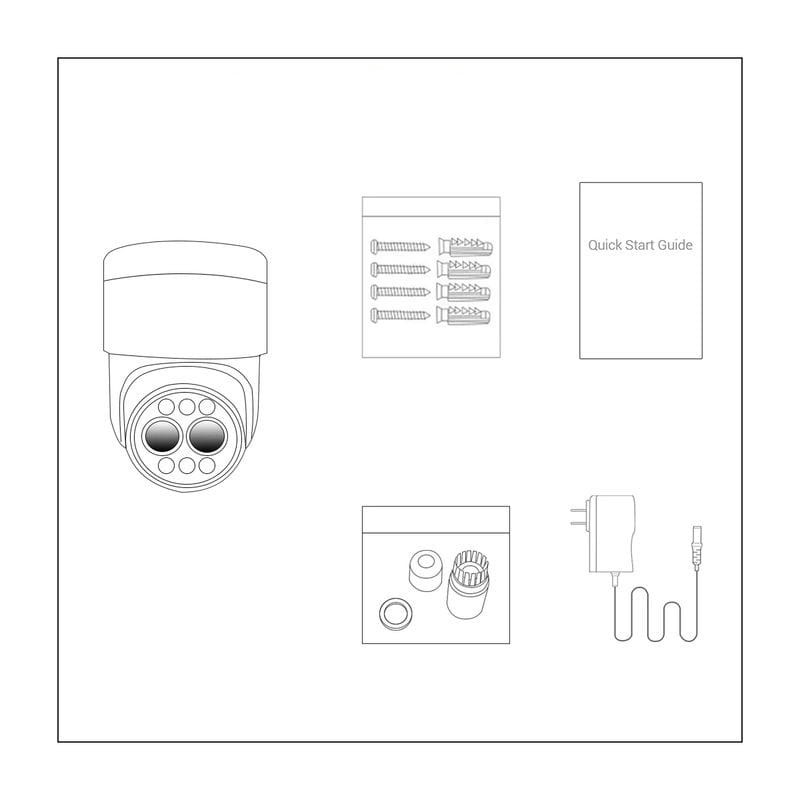 Escam G03 4+4 MP Lente Dupla PTZ 8x Zoom WiFi Cinza - Câmara de Segurança IP - Item7