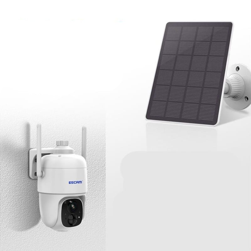 Cámara de vigilancia IP Escam G24 3M Wifi Panel solar Blanco - Ítem2