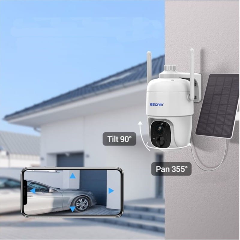 Caméra de Surveillance IP Escam G24 3M Wifi Panneau solaire Blanc - Non Scelle - Ítem6