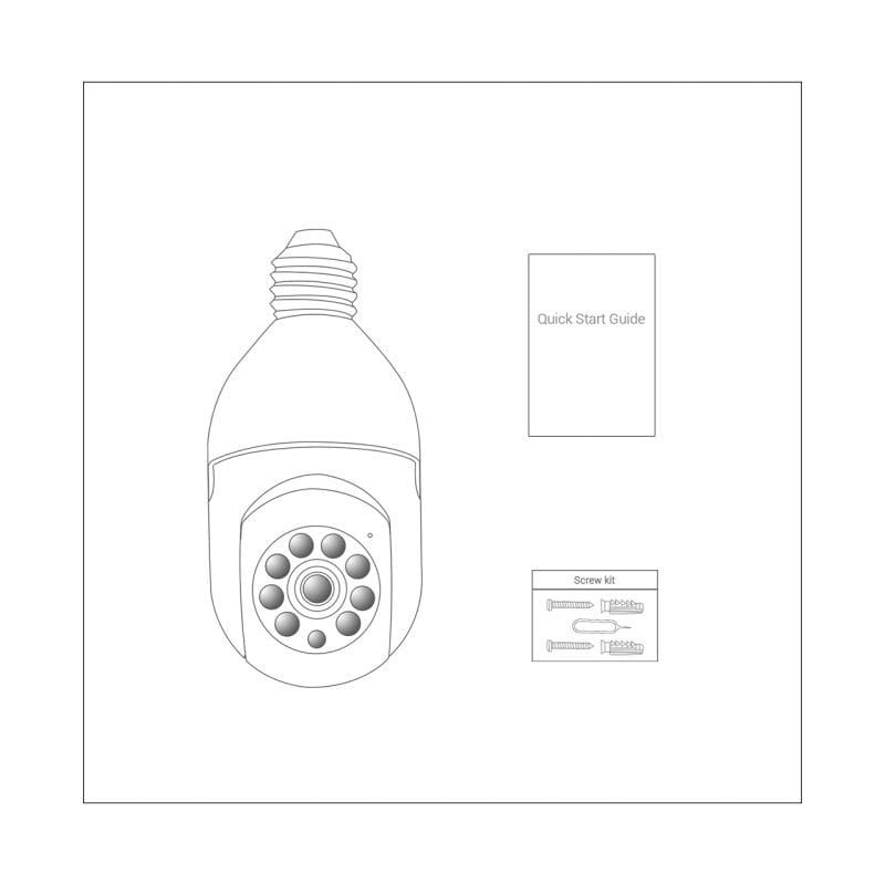 Escam PR001 E27 4MP PT WiFi Blanco - Cámara de seguridad IP - Ítem6