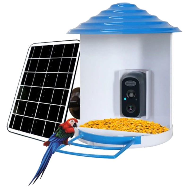 Cámara de seguridad IP Escam PT388 2M 1080p Wifi Alimentador Pajaros Panel Solar Blanco - Ítem