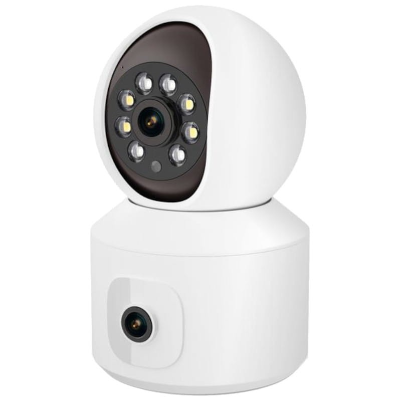 Camara de seguridad IP Escam QF010 2MP+2MP Visión Nocturna a Color Paneo Wifi Blanco - Ítem