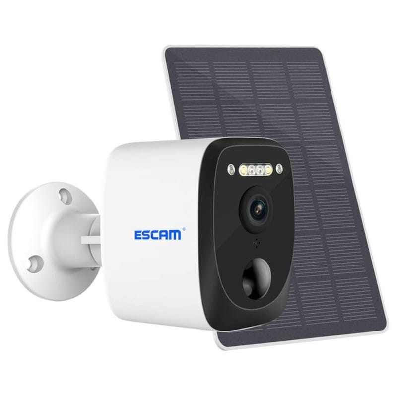 Caméra de Sécurité IP Escam QF370 3MP Vision Nocturne Couleur WiFi Panneau Solaire Blanc - Ítem