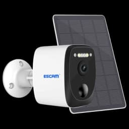 Cámara de seguridad IP Escam QF370 3MP Visión Nocturna a Color WiFi Panel Solar Blanco