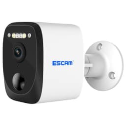 Cámara de seguridad IP Escam QF370 3MP Visión Nocturna a Color WiFi Panel Solar Blanco - Cámara