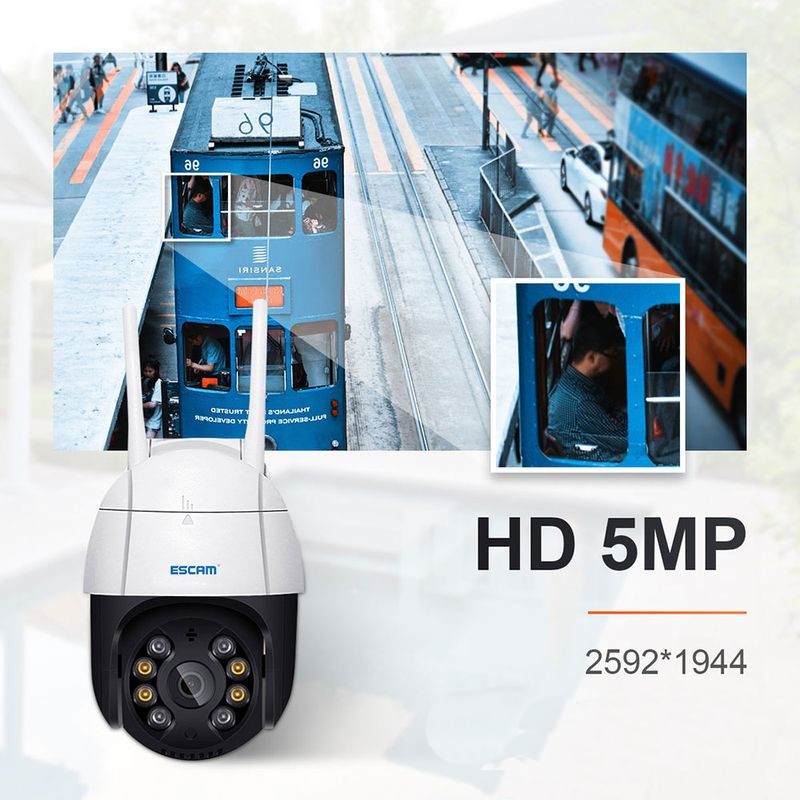 Escam QF518 5MP P/T WiFi Blanc - Caméra de sécurité IP - Ítem4