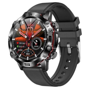 ET580 Negro Correa de Cuero - Reloj inteligente