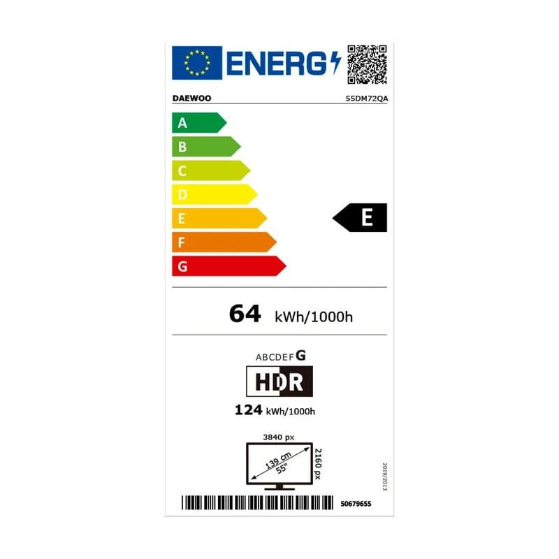 Daewoo 55DM72QA 55 4K UHD Smart TV Wifi Negro - Televisor - Ítem3