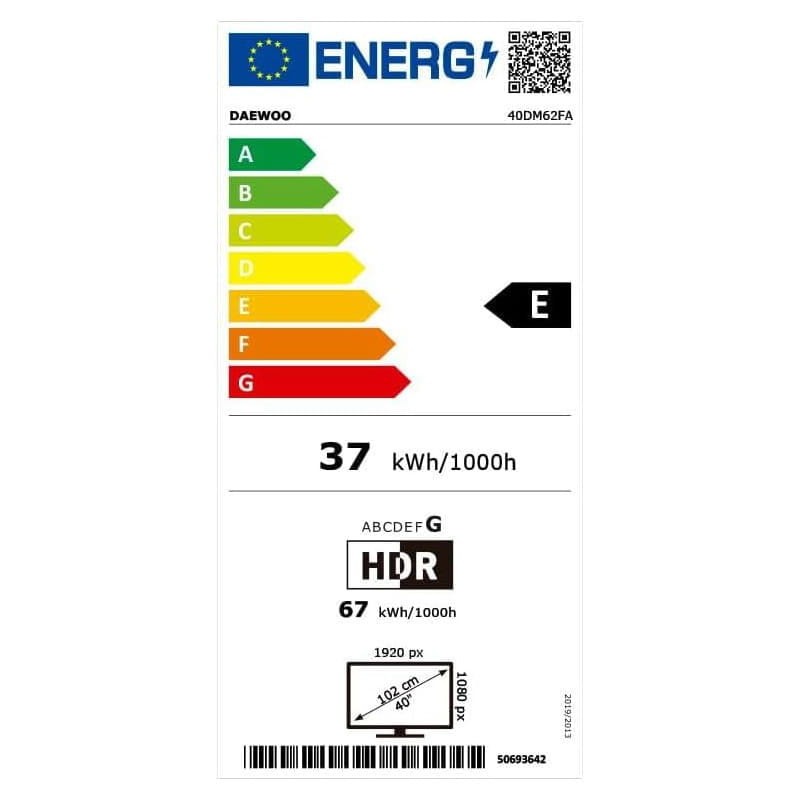 Daewoo 40DM62FA 40 Full HD Smart TV WiFI - Televisor - Ítem5
