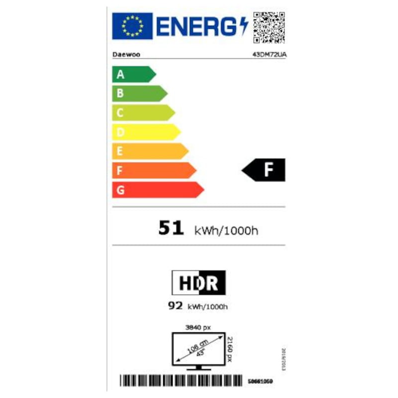 Daewoo 43DM72UA 43 4K Ultra HD LED Smart TV Negro - Televisor - Ítem4