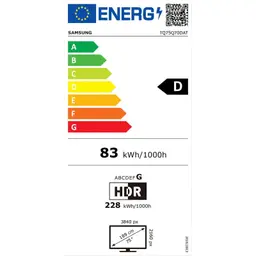 Samsung TQ75Q70DAT 75 4K UHD Smart TV Wifi Preto - Etiqueta energética para televisão