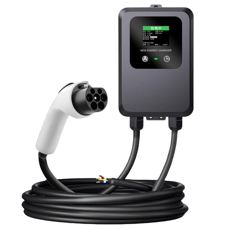 Station de recharge pour véhicules électriques et hybrides 32A/7,0KW/ Avec câble 5M Noir - EV Charger Type 2 - Ítem