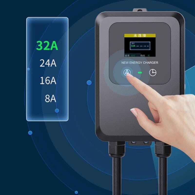 Station de recharge pour véhicules électriques et hybrides 32A/7,0KW/ Avec câble 5M Noir - EV Charger Type 2 - Ítem2