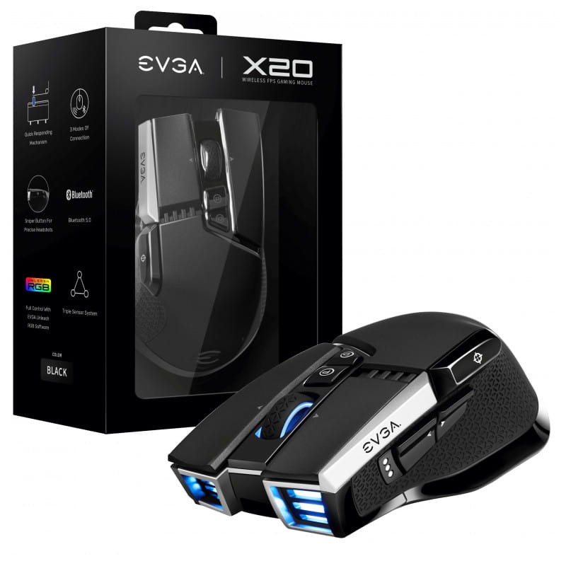 EVGA X20 Wireless Preto – Mouse para Jogos - 16000 DPI - Item4