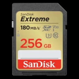 SanDisk Extreme UHS-I 256 GB Clase 10 U3 V30 Negro / Oro - Tarjeta SD